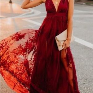 Antonia Maxi Dress Wine